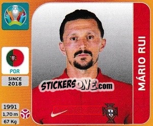 Sticker Mário Rui - UEFA Euro 2020 Tournament Edition. 678 Stickers version - Panini