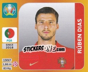 Cromo Rúben Dias - UEFA Euro 2020 Tournament Edition. 678 Stickers version - Panini