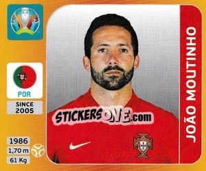 Sticker João Moutinho - UEFA Euro 2020 Tournament Edition. 678 Stickers version - Panini