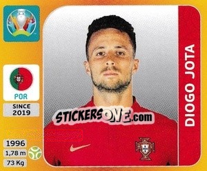 Cromo Diogo Jota - UEFA Euro 2020 Tournament Edition. 678 Stickers version - Panini