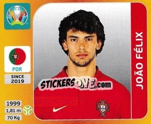 Sticker João Félix - UEFA Euro 2020 Tournament Edition. 678 Stickers version n. 677 - Panini