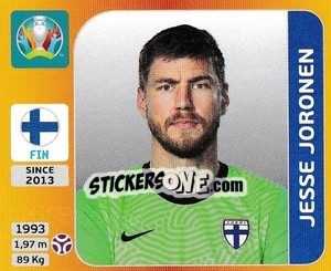 Sticker Jesse Joronen - UEFA Euro 2020 Tournament Edition. 678 Stickers version - Panini
