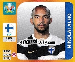 Sticker Nikolai Alho - UEFA Euro 2020 Tournament Edition. 678 Stickers version n. 180 - Panini