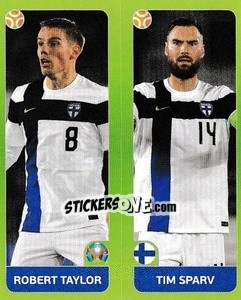 Sticker Robert Taylor / Tim Sparv - UEFA Euro 2020 Tournament Edition. 678 Stickers version - Panini