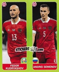 Sticker Fedor Kudryashov / Andrei Semenov - UEFA Euro 2020 Tournament Edition. 678 Stickers version n. 205 - Panini