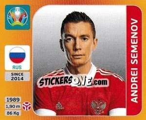 Sticker Andrei Semenov - UEFA Euro 2020 Tournament Edition. 678 Stickers version - Panini
