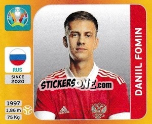 Sticker Daniil Fomin - UEFA Euro 2020 Tournament Edition. 678 Stickers version n. 220 - Panini