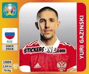 Figurina Yuri Gazinski - UEFA Euro 2020 Tournament Edition. 678 Stickers version - Panini