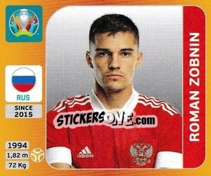 Sticker Roman Zobnin - UEFA Euro 2020 Tournament Edition. 678 Stickers version n. 229 - Panini