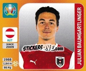 Sticker Julian Baumgartlinger - UEFA Euro 2020 Tournament Edition. 678 Stickers version n. 245 - Panini