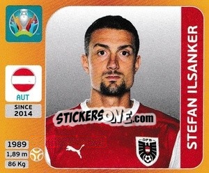 Figurina Stefan Ilsanker - UEFA Euro 2020 Tournament Edition. 678 Stickers version - Panini