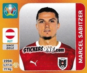 Figurina Marcel Sabitzer - UEFA Euro 2020 Tournament Edition. 678 Stickers version - Panini