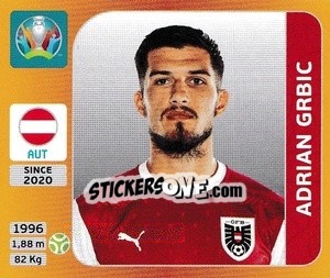 Sticker Adrian Grbic - UEFA Euro 2020 Tournament Edition. 678 Stickers version n. 253 - Panini