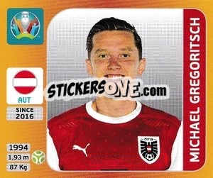 Sticker Michael Gregoritsch - UEFA Euro 2020 Tournament Edition. 678 Stickers version - Panini