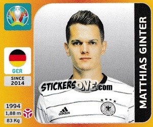 Sticker Matthias Ginter - UEFA Euro 2020 Tournament Edition. 678 Stickers version - Panini