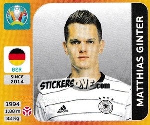Sticker Matthias Ginter - UEFA Euro 2020 Tournament Edition. 678 Stickers version n. 607 - Panini