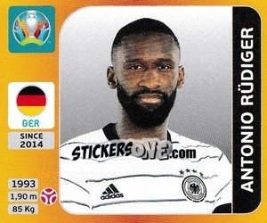 Figurina Antonio Rüdiger - UEFA Euro 2020 Tournament Edition. 678 Stickers version - Panini