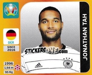 Sticker Jonathan Tah - UEFA Euro 2020 Tournament Edition. 678 Stickers version - Panini
