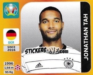 Sticker Jonathan Tah - UEFA Euro 2020 Tournament Edition. 678 Stickers version n. 612 - Panini