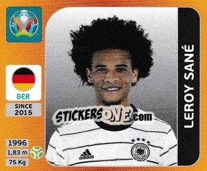 Sticker Leroy Sané - UEFA Euro 2020 Tournament Edition. 678 Stickers version n. 622 - Panini