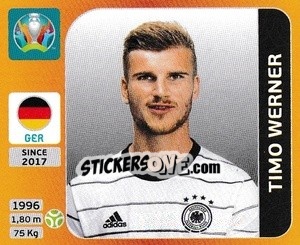 Sticker Timo Werner - UEFA Euro 2020 Tournament Edition. 678 Stickers version n. 624 - Panini