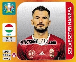 Sticker Szilveszter Hangya - UEFA Euro 2020 Tournament Edition. 678 Stickers version - Panini