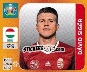 Cromo Dávid Sigér - UEFA Euro 2020 Tournament Edition. 678 Stickers version - Panini