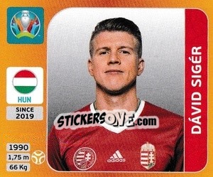Sticker Dávid Sigér - UEFA Euro 2020 Tournament Edition. 678 Stickers version n. 639 - Panini