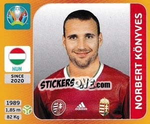 Sticker Norbert Könyves - UEFA Euro 2020 Tournament Edition. 678 Stickers version n. 642 - Panini
