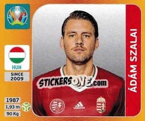 Cromo Ádám Szalai - UEFA Euro 2020 Tournament Edition. 678 Stickers version - Panini