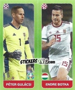 Sticker Péter Gulácsi / Endre Botka - UEFA Euro 2020 Tournament Edition. 678 Stickers version n. 646 - Panini