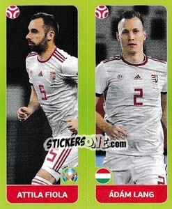 Sticker Attila Fiola / Ádám Lang - UEFA Euro 2020 Tournament Edition. 678 Stickers version - Panini