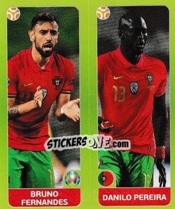 Sticker Bruno Fernandes / Danilo Pereira - UEFA Euro 2020 Tournament Edition. 678 Stickers version n. 655 - Panini