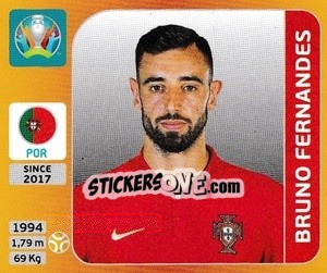 Cromo Bruno Fernandes - UEFA Euro 2020 Tournament Edition. 678 Stickers version - Panini