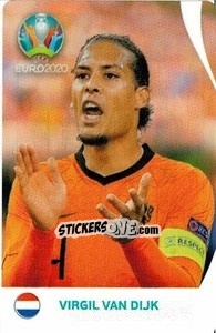 Sticker Virgil van Dijk - UEFA Euro 2020 Tournament Edition. 678 Stickers version - Panini