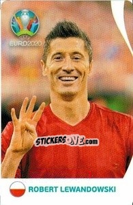 Cromo Robert Lewandowski - UEFA Euro 2020 Tournament Edition. 678 Stickers version - Panini