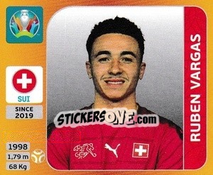 Figurina Ruben Vargas - UEFA Euro 2020 Tournament Edition. 678 Stickers version - Panini