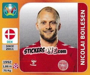 Sticker Nicolai Boilesen - UEFA Euro 2020 Tournament Edition. 678 Stickers version - Panini