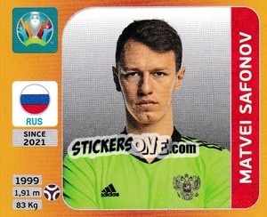 Sticker Matvei Safonov - UEFA Euro 2020 Tournament Edition. 678 Stickers version n. 212x - Panini
