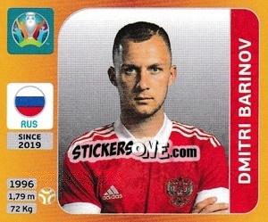 Cromo Dmitri Barinov - UEFA Euro 2020 Tournament Edition. 678 Stickers version - Panini