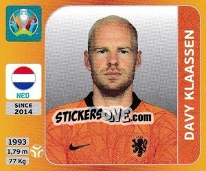 Sticker Davy Klaassen - UEFA Euro 2020 Tournament Edition. 678 Stickers version - Panini