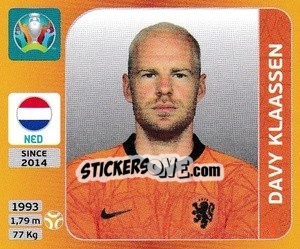 Sticker Davy Klaassen - UEFA Euro 2020 Tournament Edition. 678 Stickers version n. 282x - Panini