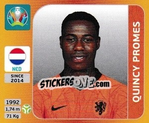 Cromo Quincy Promes - UEFA Euro 2020 Tournament Edition. 678 Stickers version - Panini