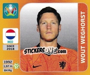 Sticker Wout Weghorst - UEFA Euro 2020 Tournament Edition. 678 Stickers version - Panini