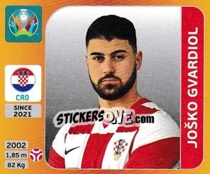 Sticker Joško Gvardiol - UEFA Euro 2020 Tournament Edition. 678 Stickers version n. 354x - Panini