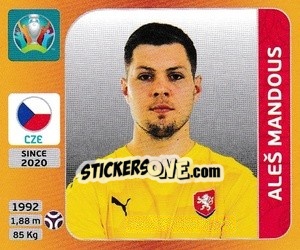 Figurina Aleš Mandous - UEFA Euro 2020 Tournament Edition. 678 Stickers version - Panini