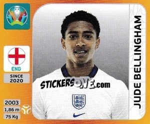 Figurina Jude Bellingham - UEFA Euro 2020 Tournament Edition. 678 Stickers version - Panini