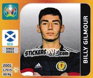 Sticker Billy Gilmour - UEFA Euro 2020 Tournament Edition. 678 Stickers version - Panini