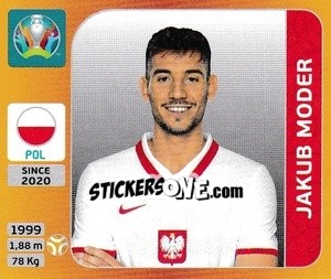Sticker Jakub Moder - UEFA Euro 2020 Tournament Edition. 678 Stickers version n. 470x - Panini