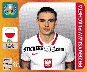 Sticker Przemyslaw Placheta - UEFA Euro 2020 Tournament Edition. 678 Stickers version - Panini
